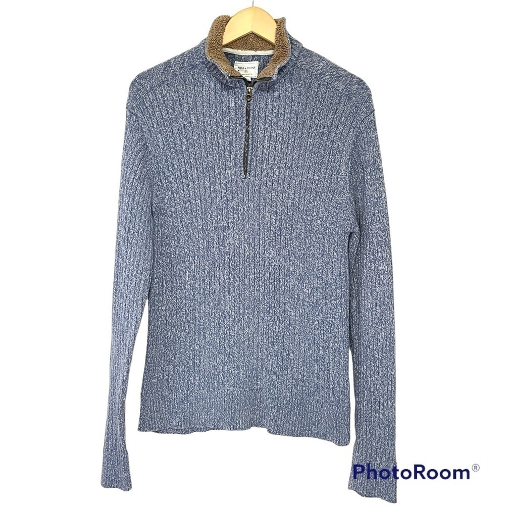 Field & Stream Quarter-zip Blue Men’s Sweater Size Large
